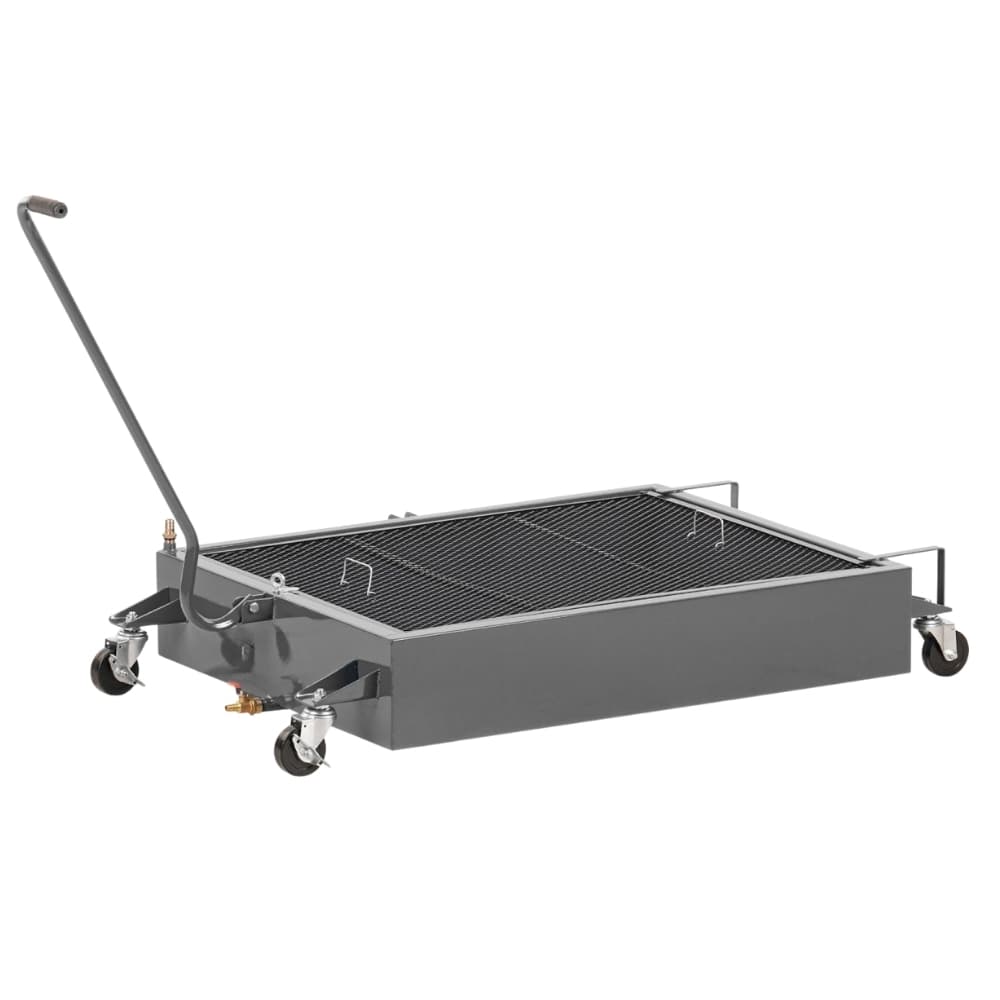 Oil Drain Pan 95L On Wheels Steel Kekur