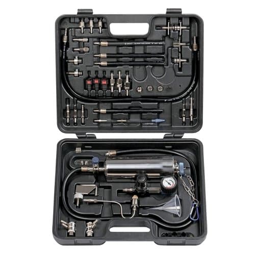 Installations for flushing fuel systems, Stationary compressor, Throttle cleaning adapter, Zigzag adapter, Kekur