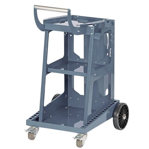 Welding Cart with Two Shelves and Swivel Wheels